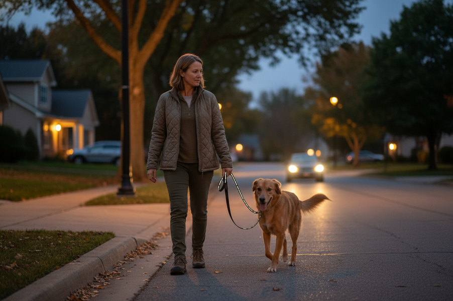 How Do Seasonal Daylight Changes Disrupt a Dog's Routine When Walks Are Tied to Clock Time Instead of Light Levels?