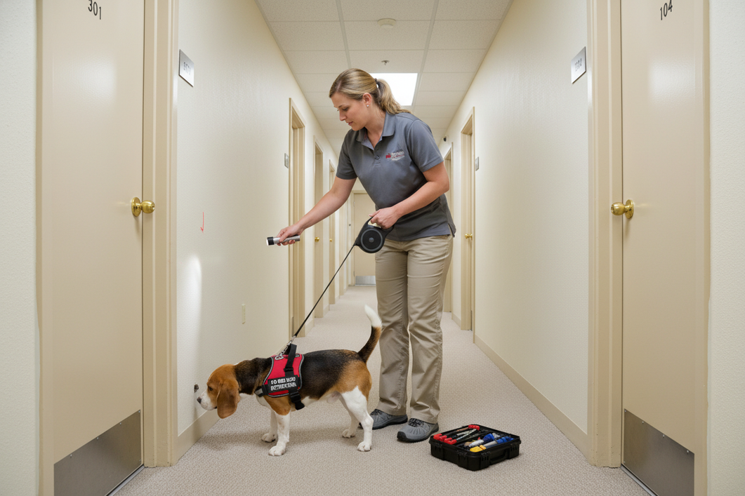 How Do Bed Bug Detection Dogs Maintain Accuracy in Multi-Unit Buildings Where Scent Can Travel Between Apartments?