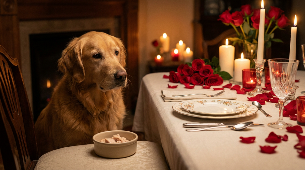 Safe Ways to Include Your Dog in Valentine’s Day Dinner Plans Without the Chocolate Risk