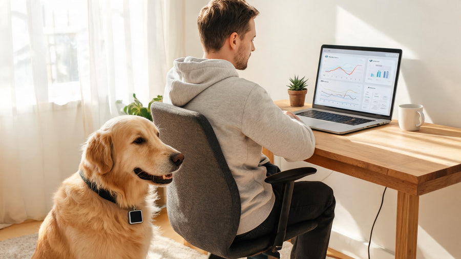 Owner building a personalized health baseline for a dog
