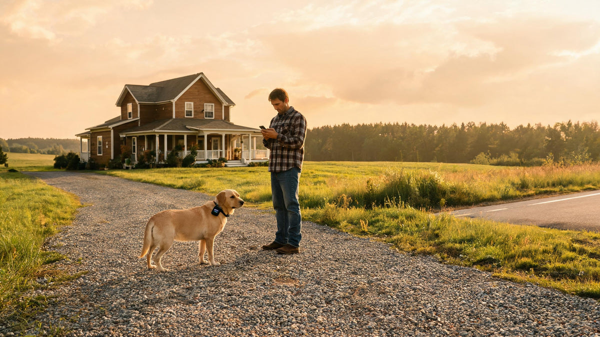 How to Set a Virtual Fence for a Dog With Free Run of a Rural Family Property
