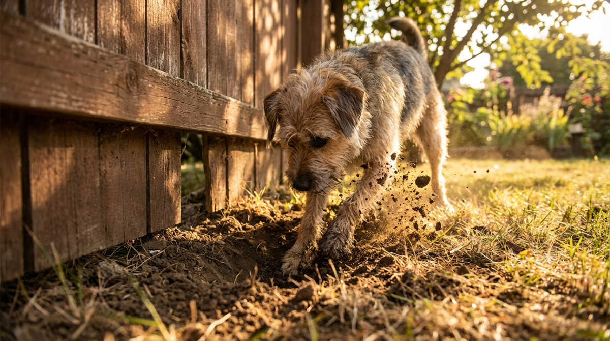 How to Secure Your Yard for a Dog Who Digs Under Fences